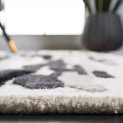 Black & White Modern Design Hand-Tufted Area Rug-Bisha-rugs