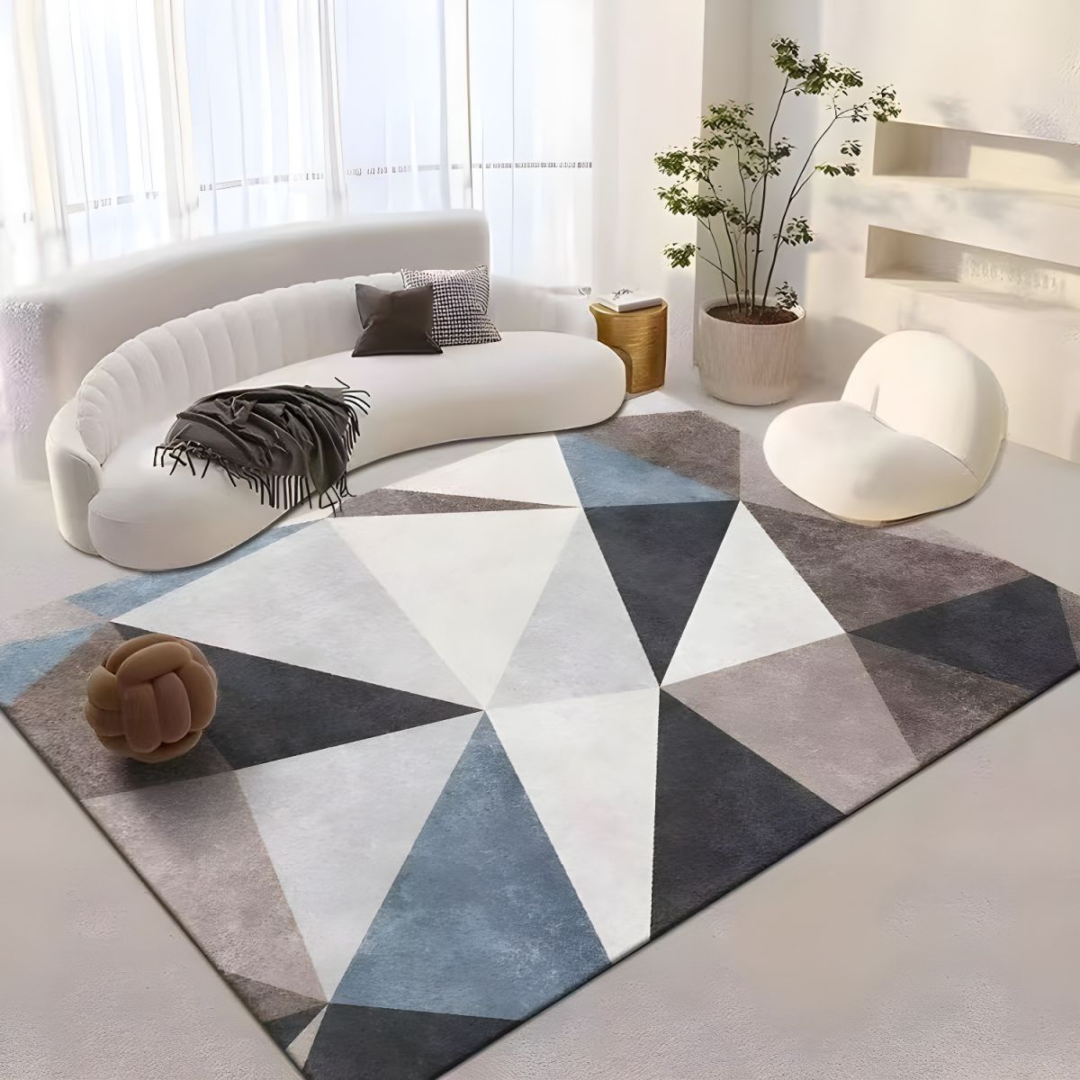 Multicolor Geomatrical Classic Design Rug