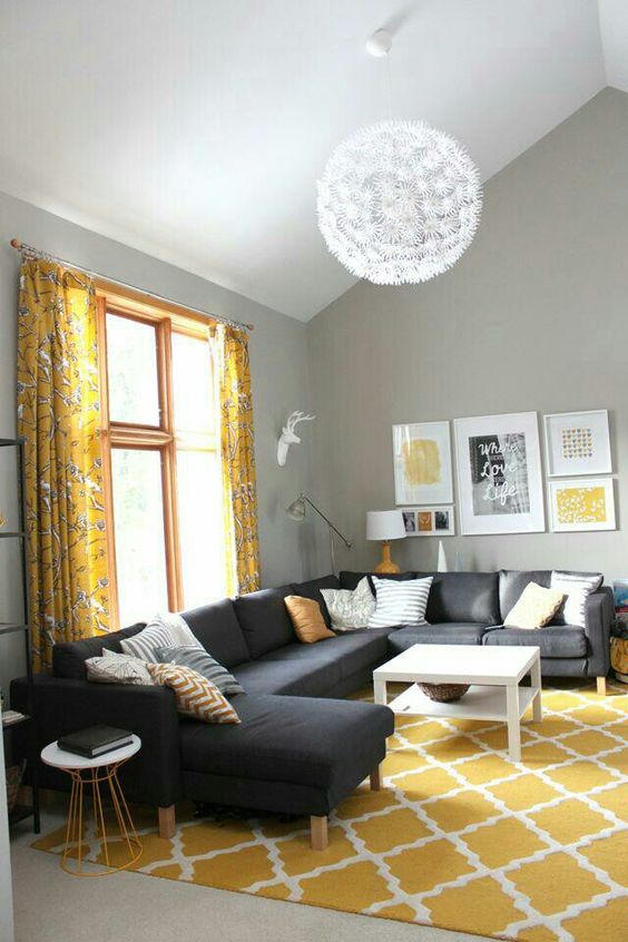 Mustard and White color Modern Design Area Rug-bisha-rugs