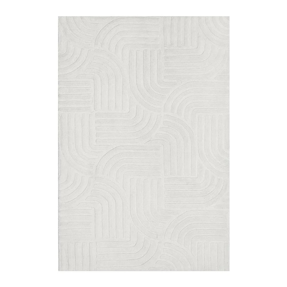 White color Modern Design Rug-Bisha Rugs