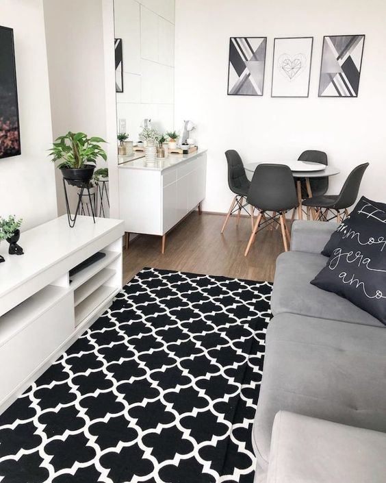 Black and White Color Modern Hand Tufted Area Rug-bisha-rugs