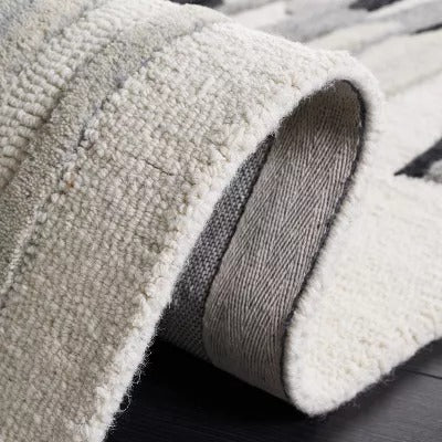 Black & White Modern Design Hand-Tufted Area Rug-Bisha-rugs