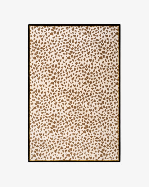 Gild Leopard Tufted Rug in Beige and Brown Colors-Bisha Rugs