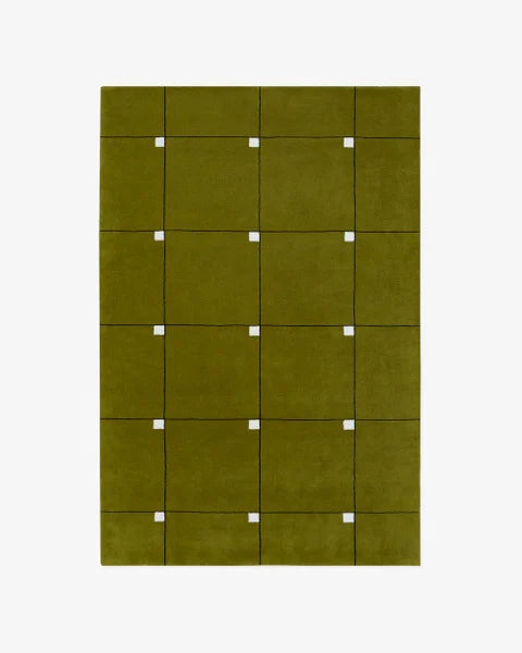 Modern Millano Green Color Hand Tufted Rug-Bisha Rugs
