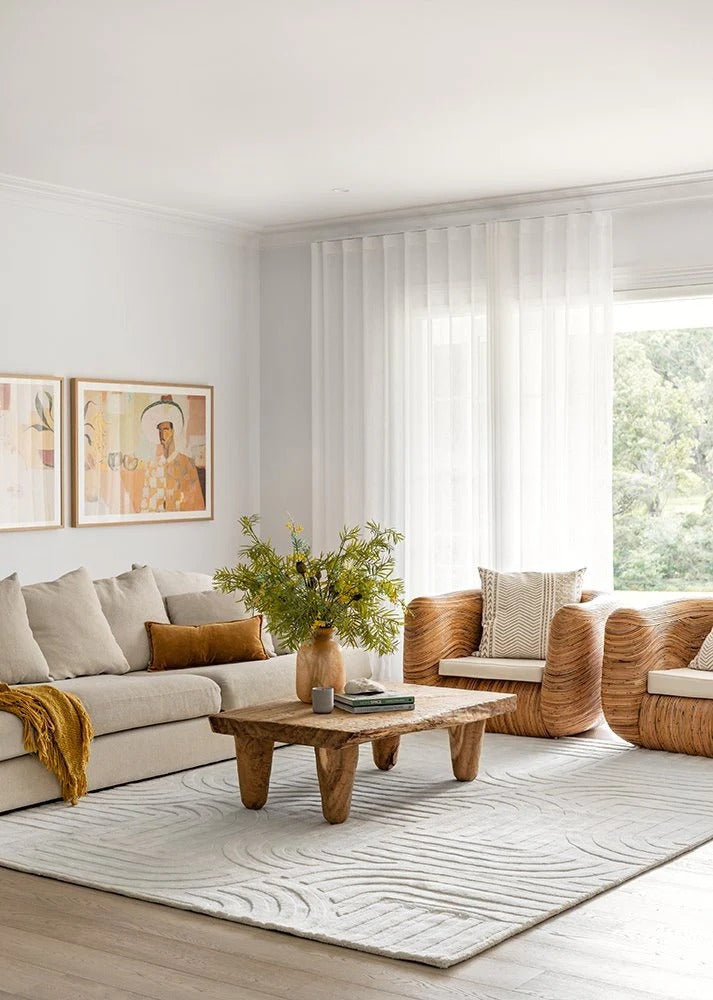 White color Modern Design Rug-Bisha Rugs