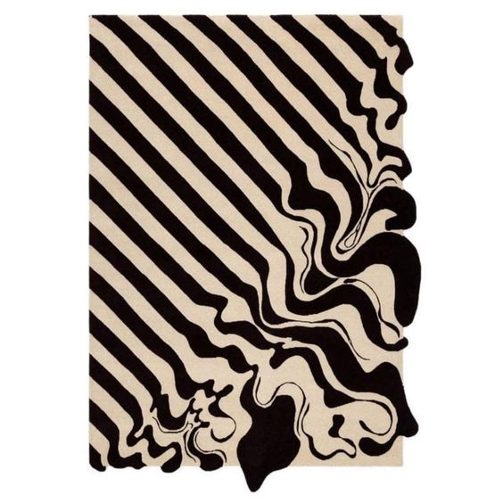 Light Grey and Black Color Modern Design Area Rug-bisha-rugs