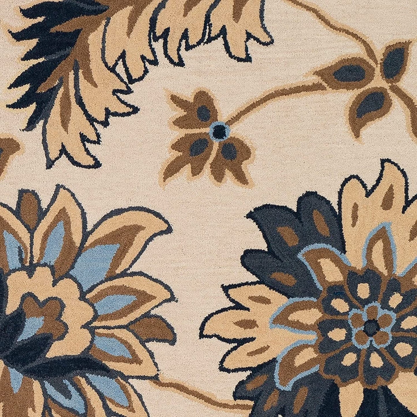 Floral Design Hand-Tufted Area Rug