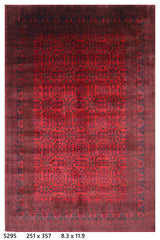 Red Khalmamadi Design Persian Rug