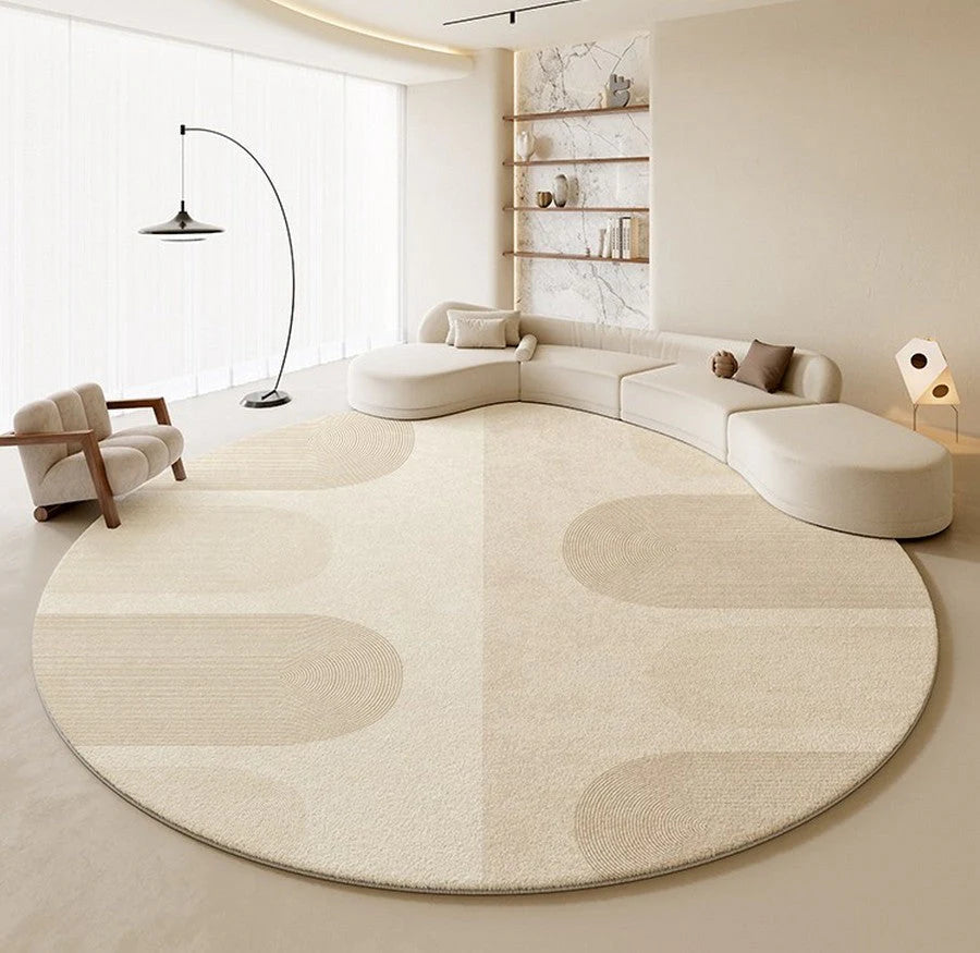 Round Modern Rugs in Living Room-Bisha-Rugs