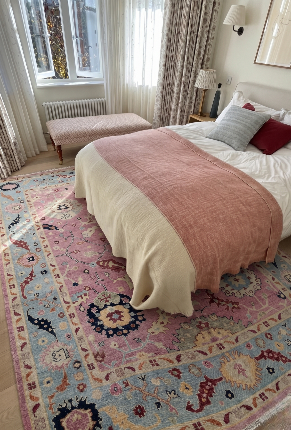 SAFFRON DUNE Oushak Wool Area Rug