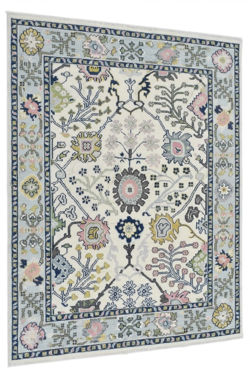 Cressida Field Hand-Knotted Oushak Wool Rug