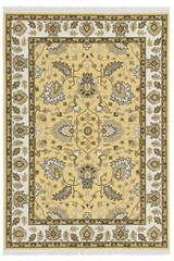 NORWYN Hand-Knotted Wool Oushak Rug - Gold Turkish Antique Style