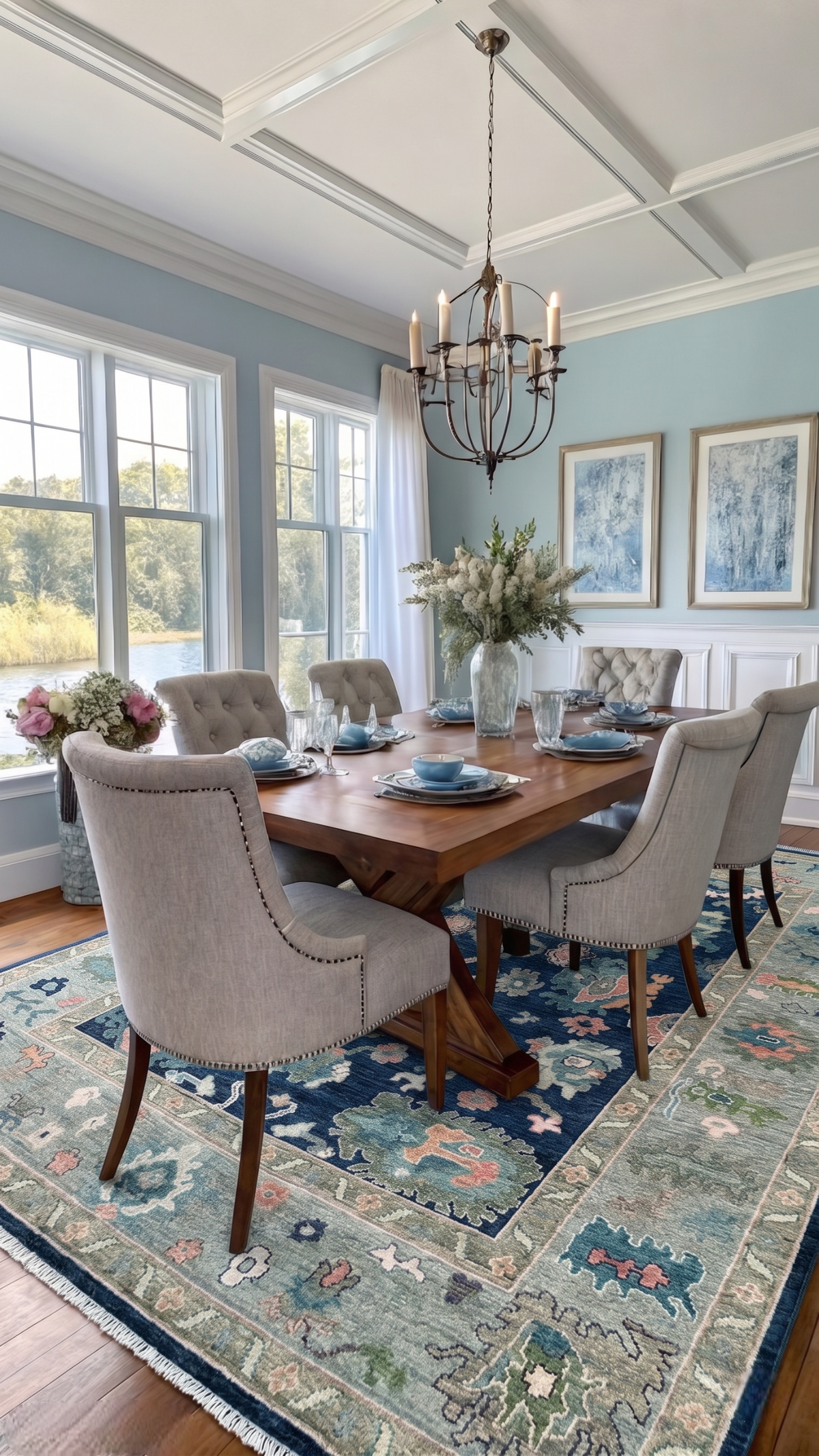 KINGSWELL Turkish Oushak Wool Area Rug