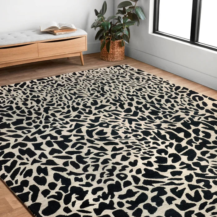Moroccan Leopard Wool Area Rug