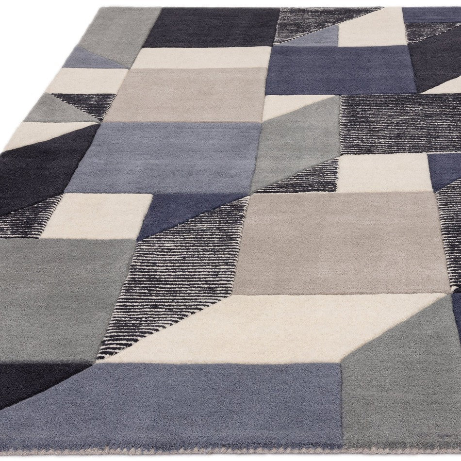 Matrix Memphis Geometric Design Rug -Bisha Rugs