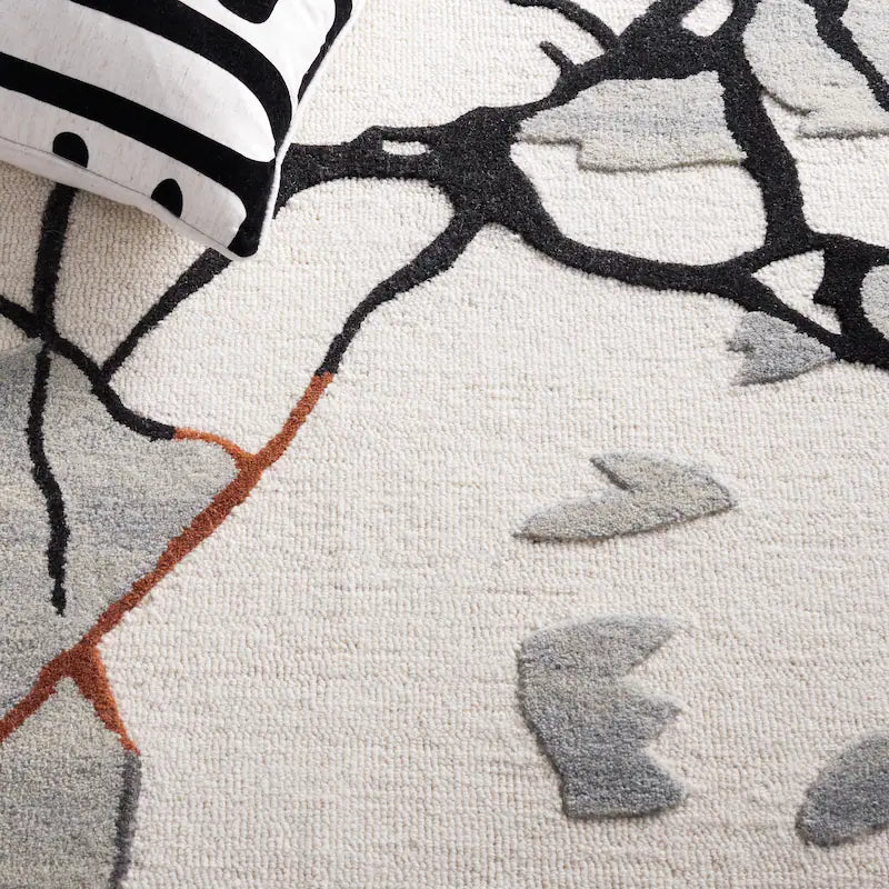 Hand Tufted Round Modern Wool Rug-Bisha-Rugs