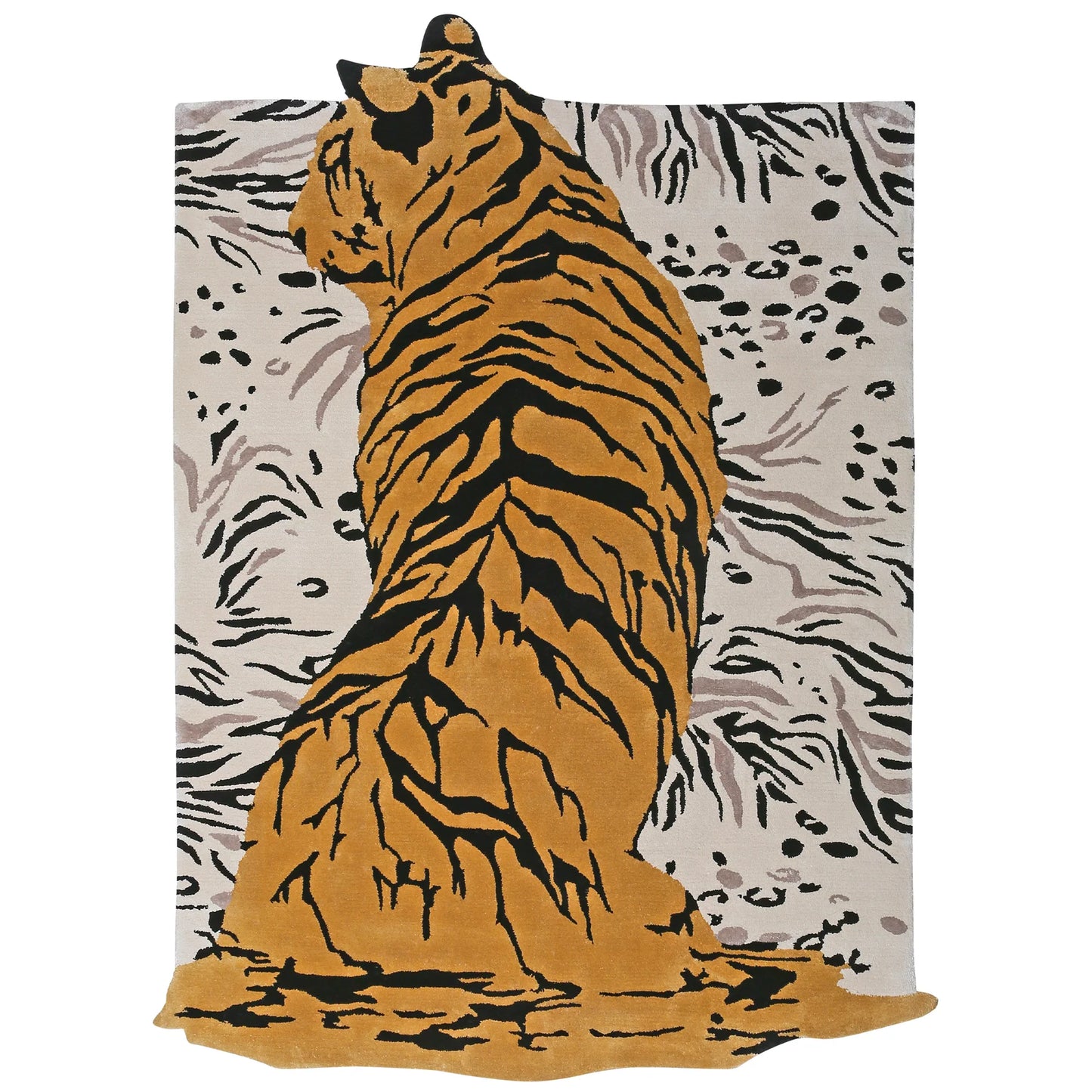 Handmade Custom Tiger Bespoke Tufted Rugs -Bisha Rugs 002