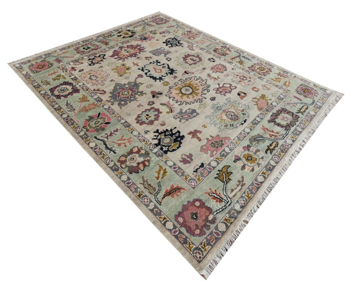 ORLENA Oushak Style Hand Knotted Rug