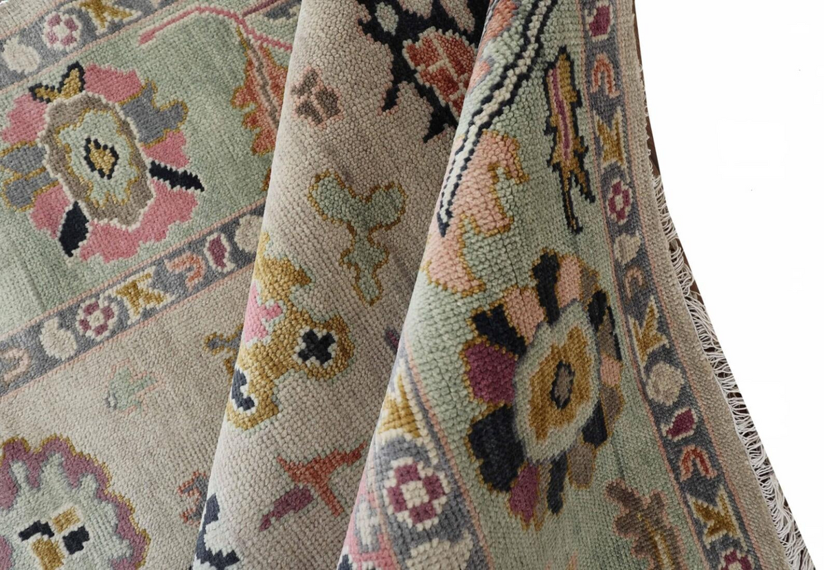 ORLENA Oushak Style Hand Knotted Rug