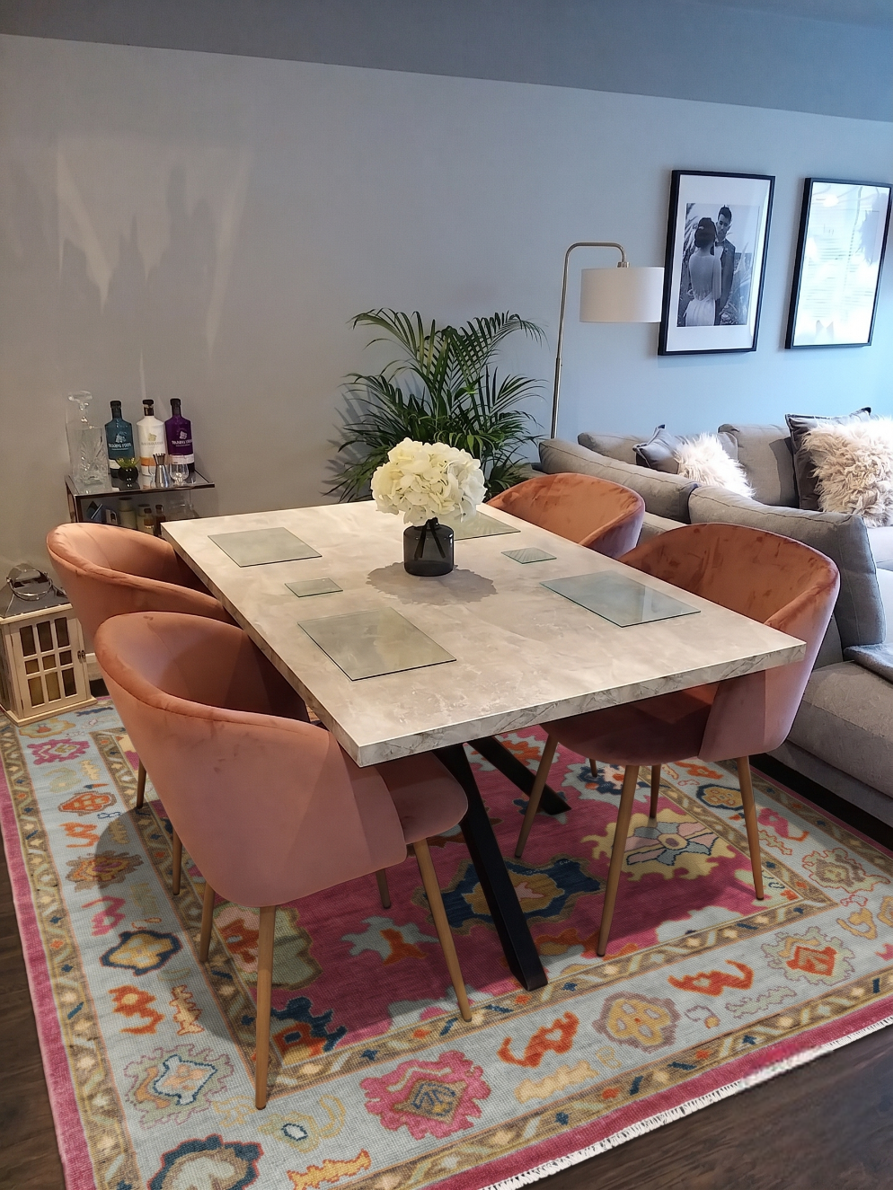 ZORELLE Oushak Style Hand Knotted Rug