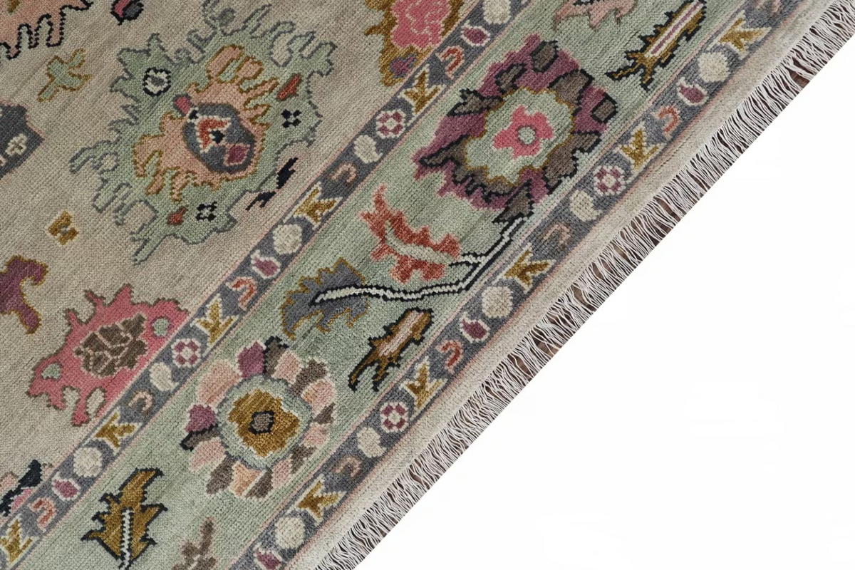 ORLENA Oushak Style Hand Knotted Rug