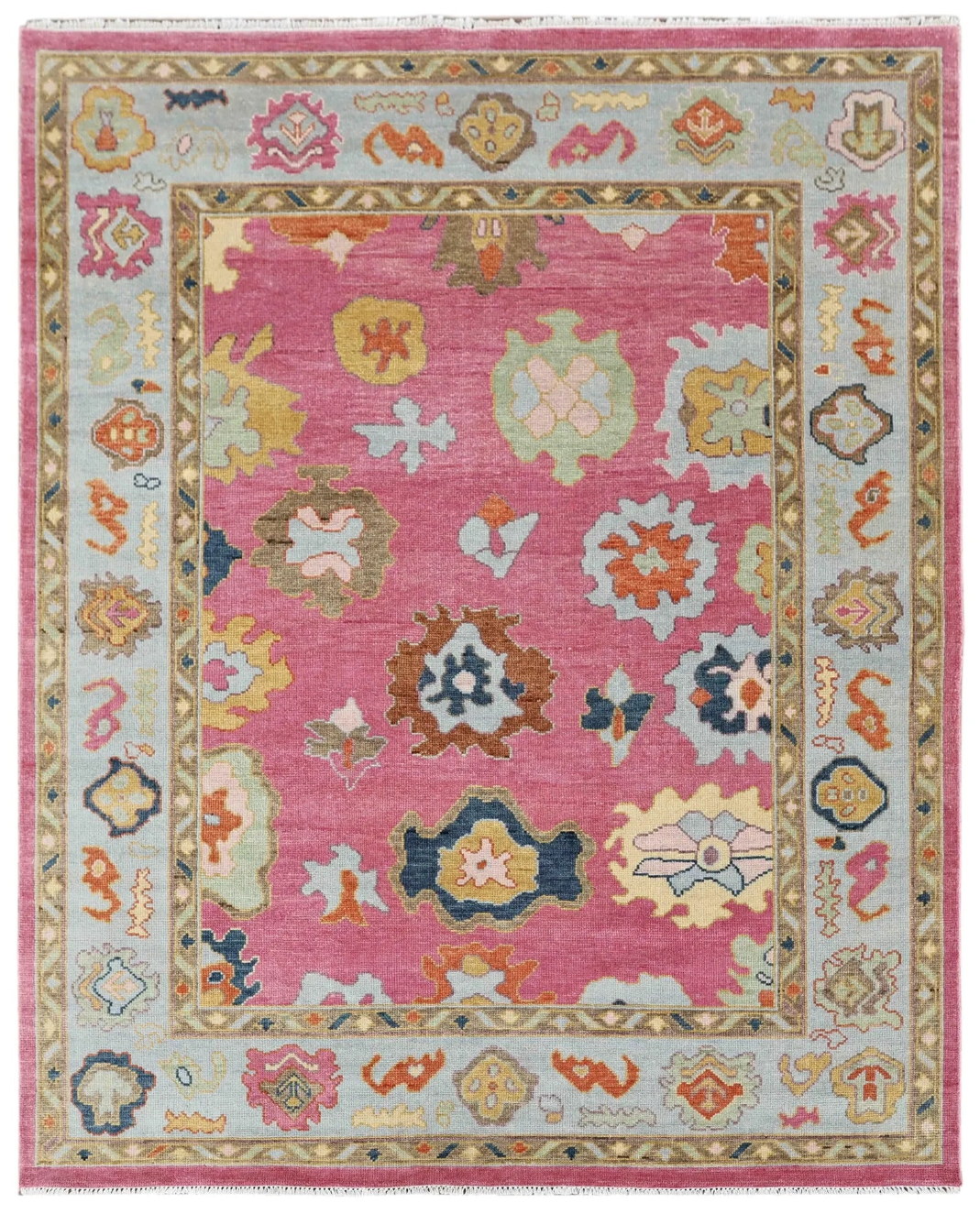 ZORELLE Oushak Style Hand Knotted Rug