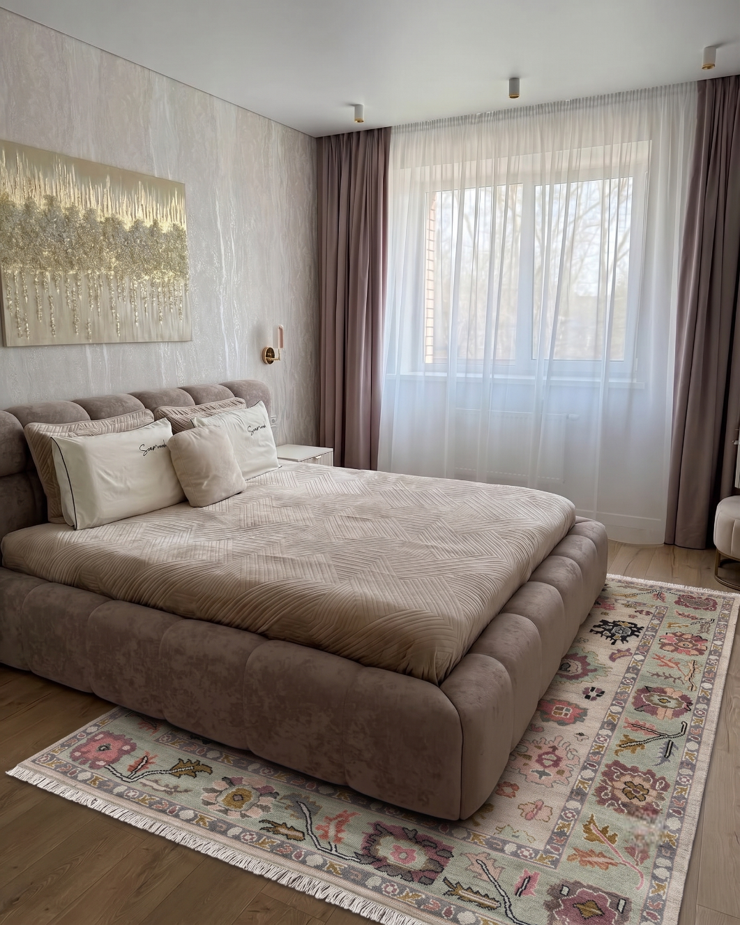 ORLENA Oushak Style Hand Knotted Rug