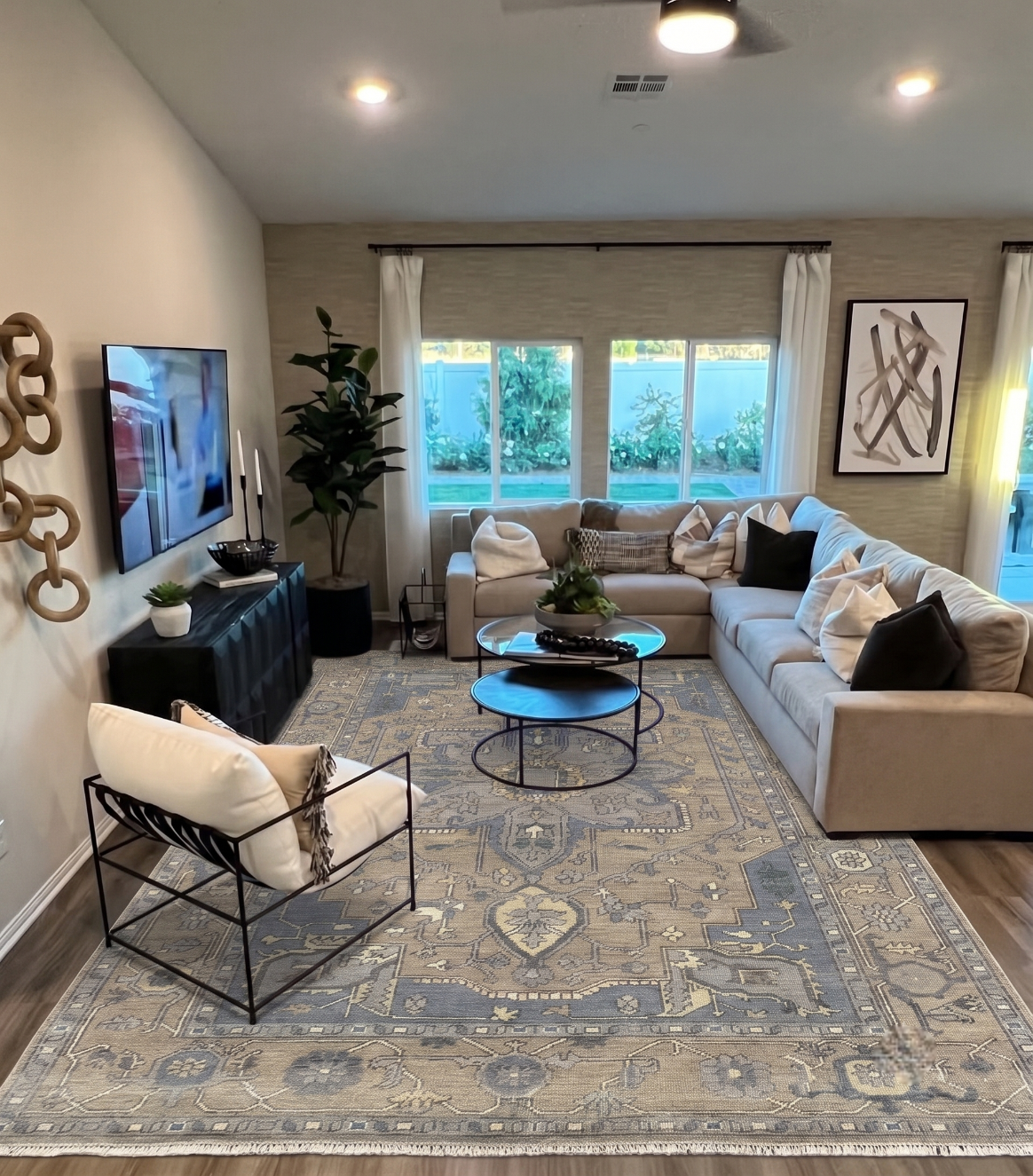 AVELINE Oushak Style Hand Knotted Rug