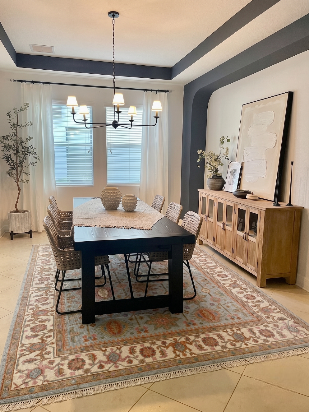 VIRELLE Oushak Style Hand Knotted Rug
