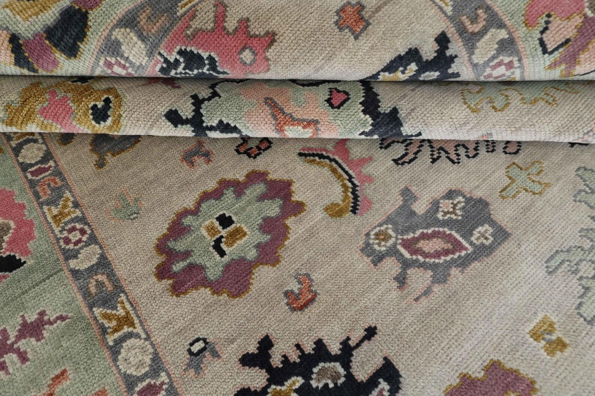 ORLENA Oushak Style Hand Knotted Rug