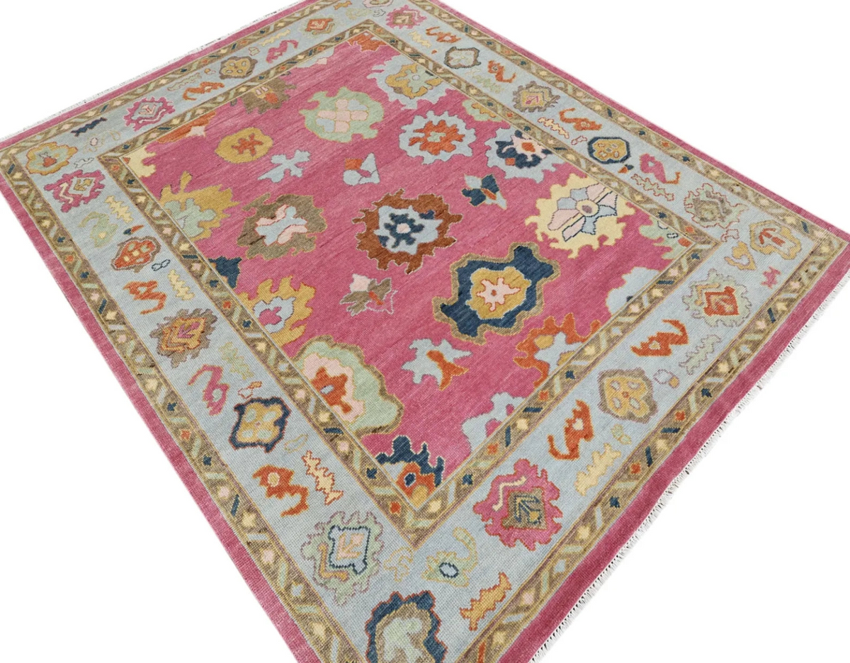 ZORELLE Oushak Style Hand Knotted Rug