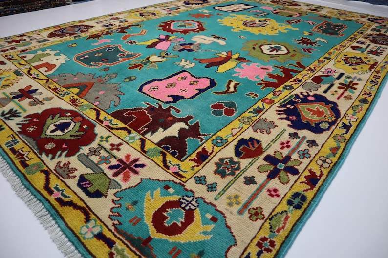 IMPERIAL FIELD Turkish Oushak Wool Area Rug