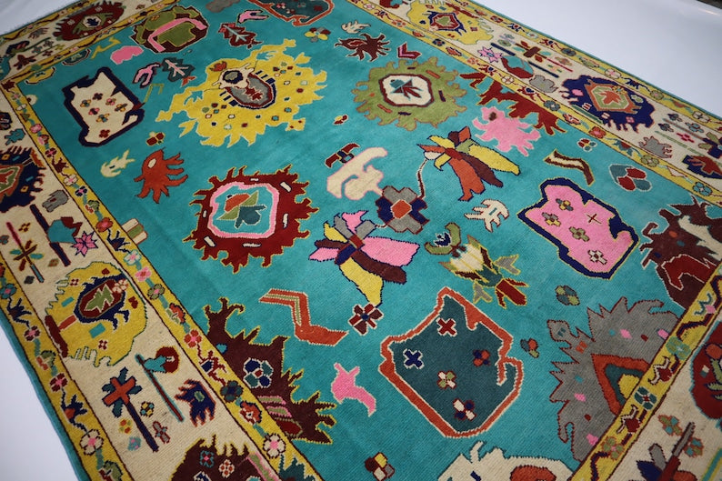 IMPERIAL FIELD Turkish Oushak Wool Area Rug