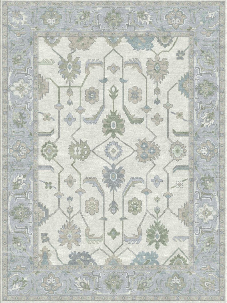 The Camberley Hand Knotted Modern Oushak Rug