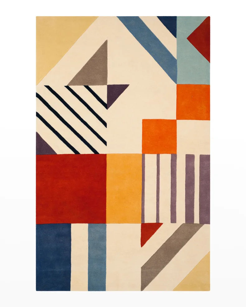 Multicolor Modern Hand Tufted Carpet