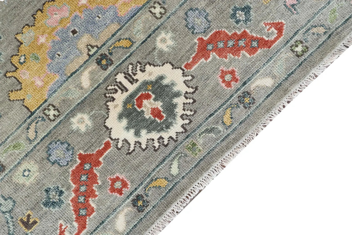 GREIGE Oushak Style Hand Knotted Rug