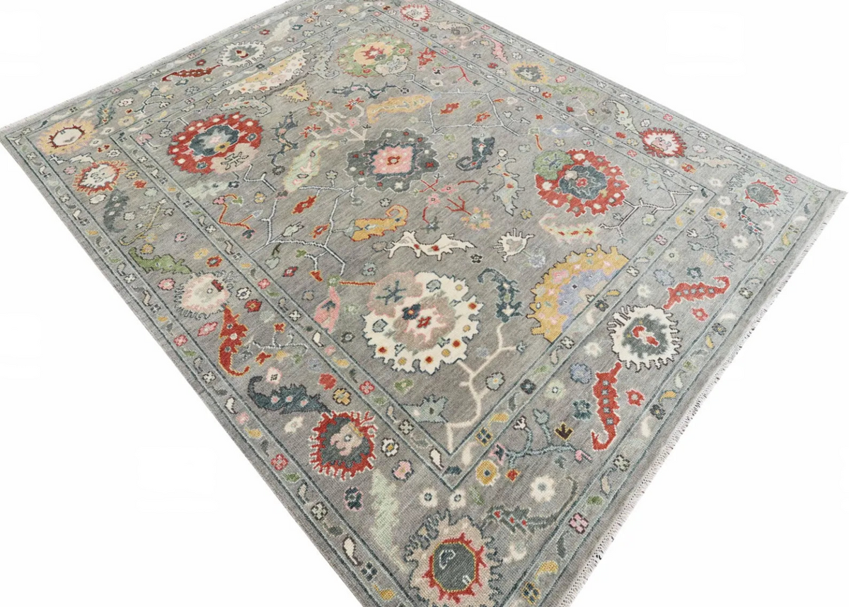 GREIGE Oushak Style Hand Knotted Rug