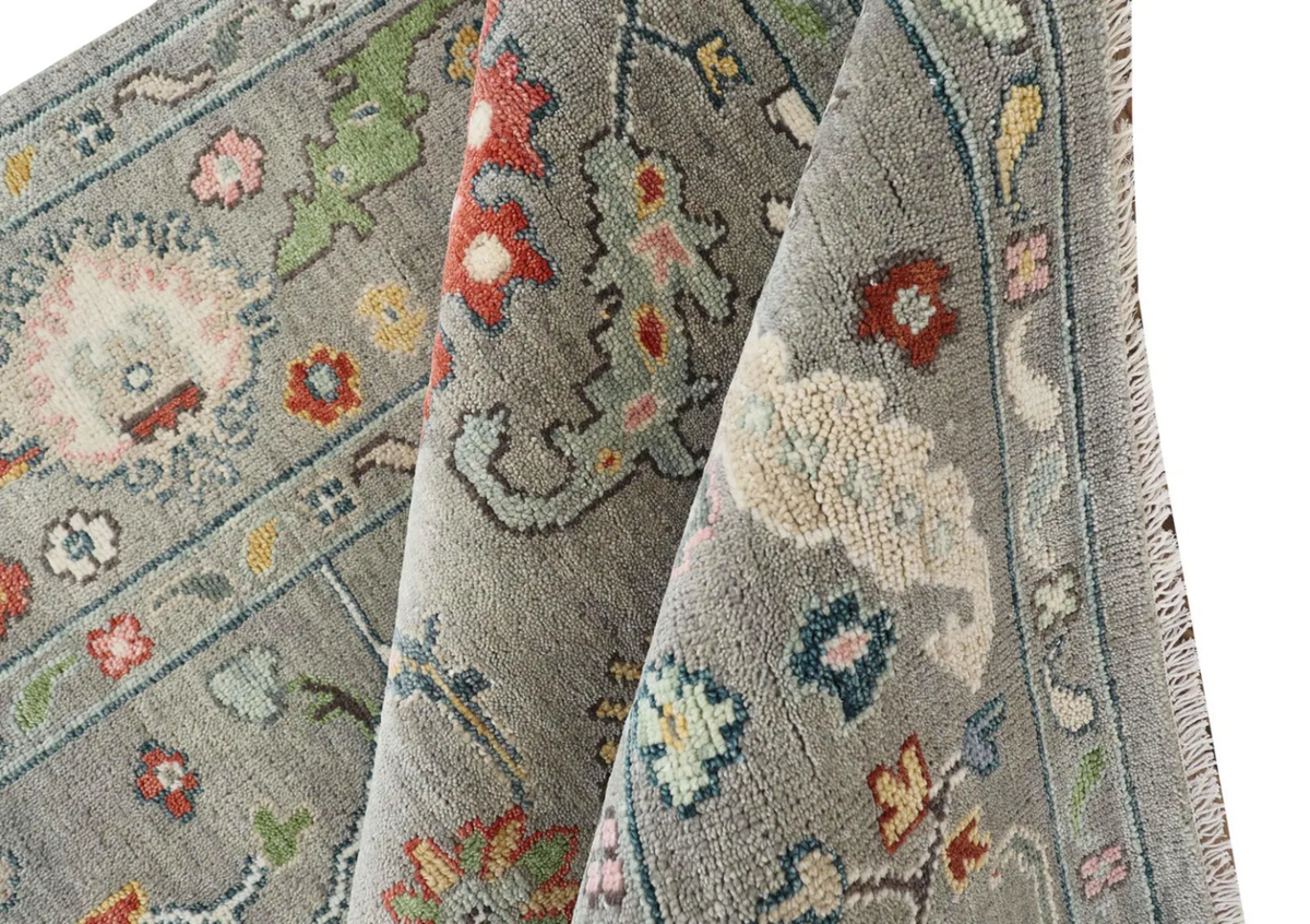 GREIGE Oushak Style Hand Knotted Rug