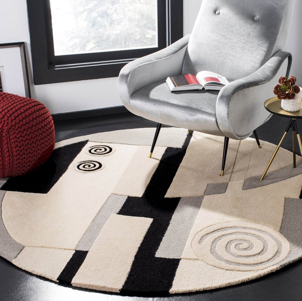 Round Hand Tufted Rug for your Living Area-Bisha-Rugs