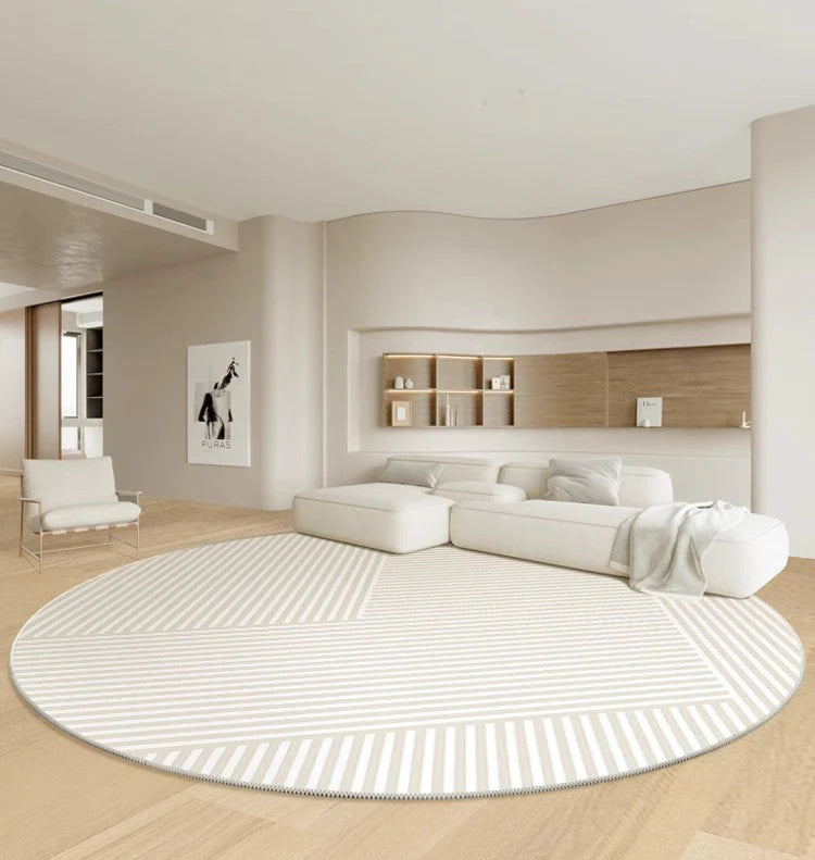 Contemporary Modern Round Rug for Living Room- Bisha-Rugs