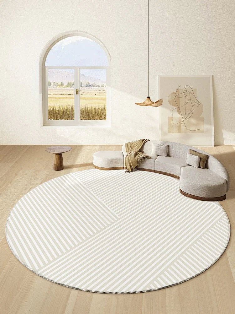 Contemporary Modern Round Rug for Living Room- Bisha-Rugs