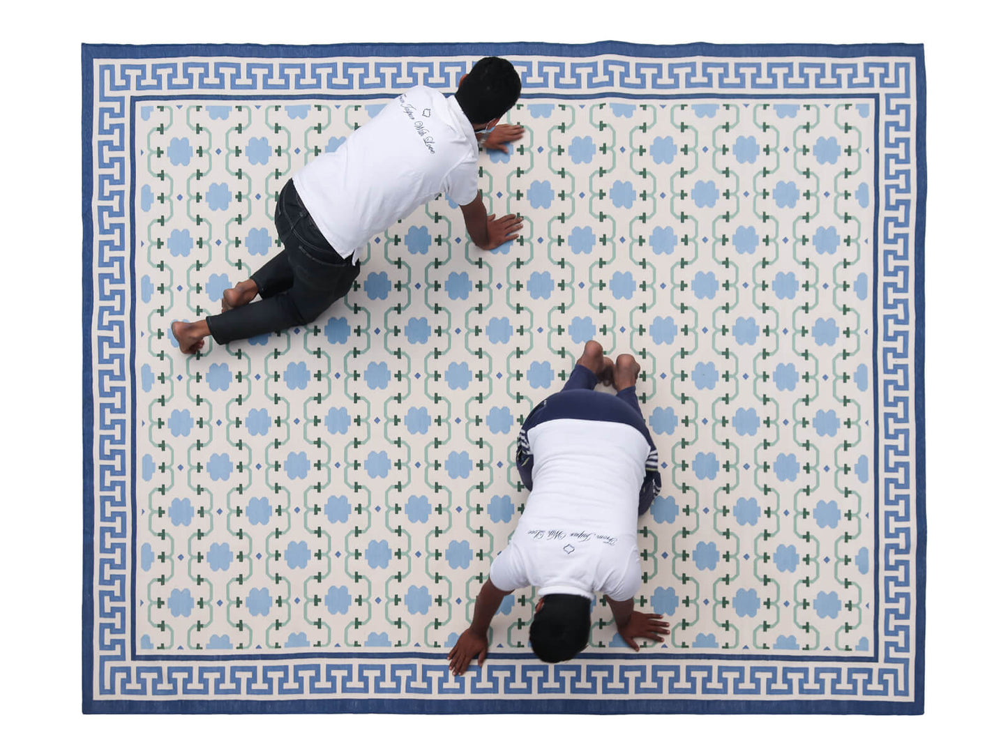 ROYAL RAJPUT – SKY BLUE & LEAFY GREENS RUGS