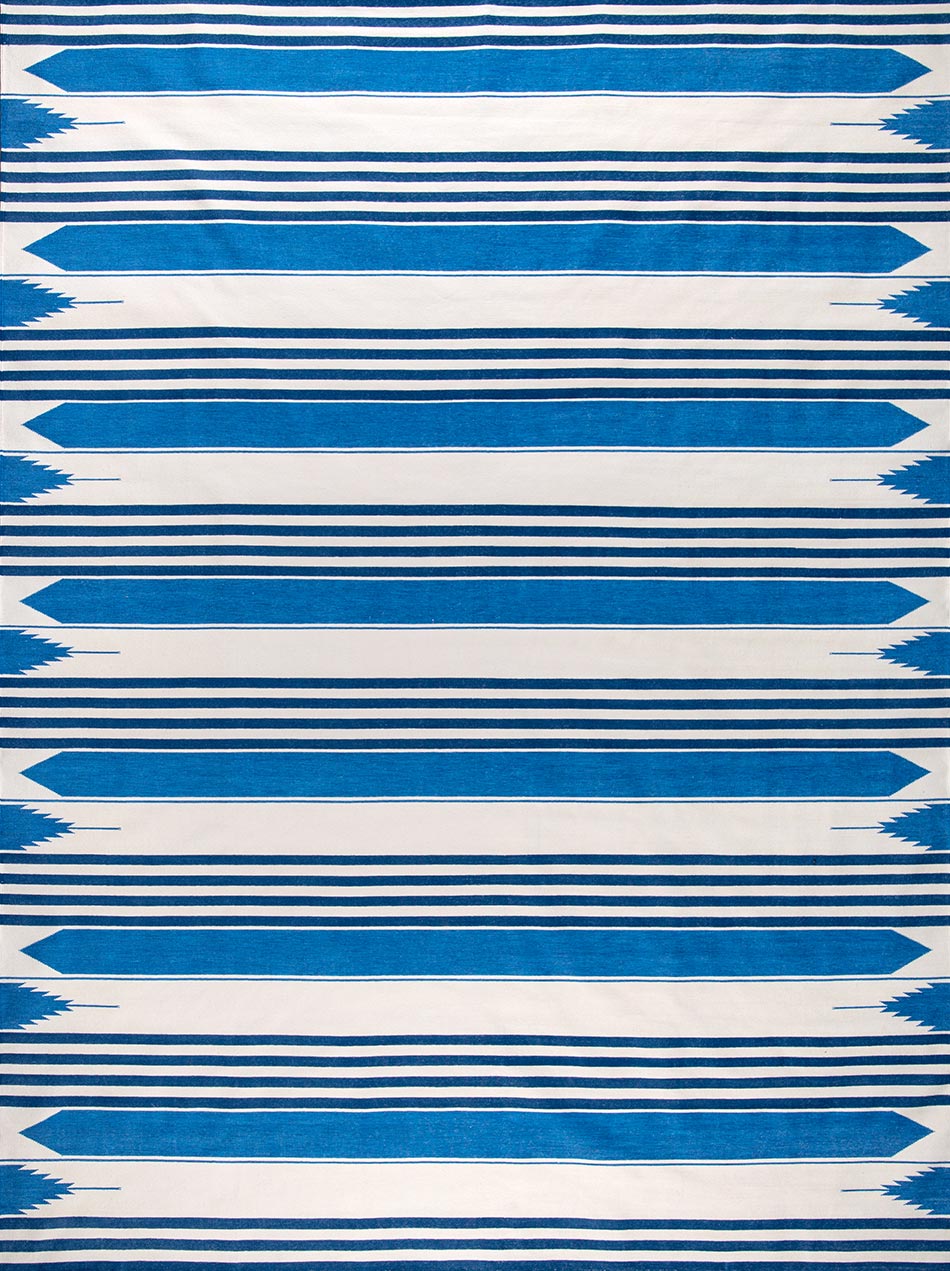 HERITAGE STRIPES – HAMPTONS BLUES & OFF WHITE RUGS