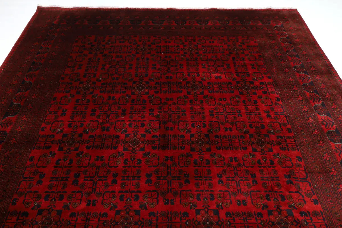 Red Khalmamadi Design Persian Rug