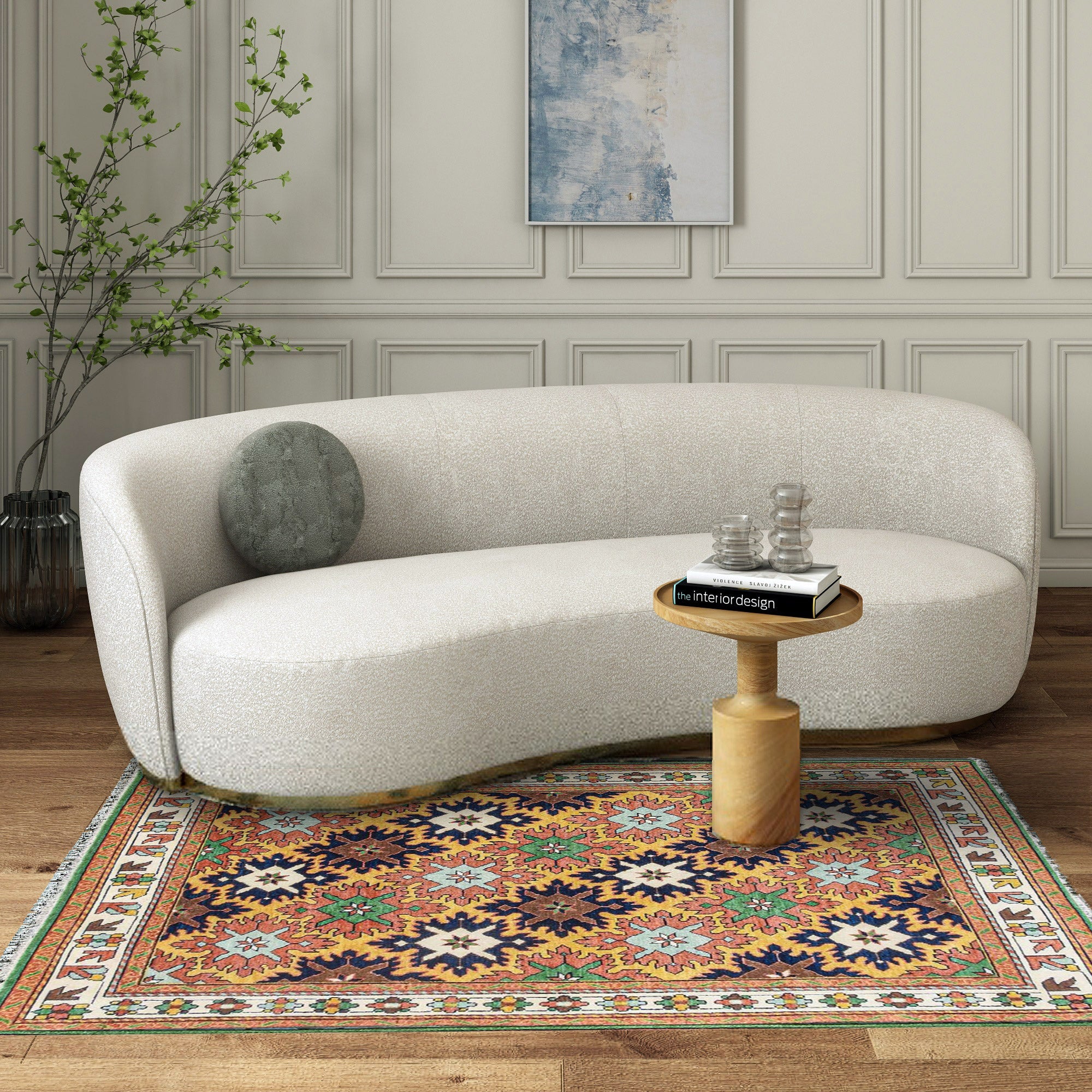 The ARAMORE HandKnotted Oushak  Wool Area Rug