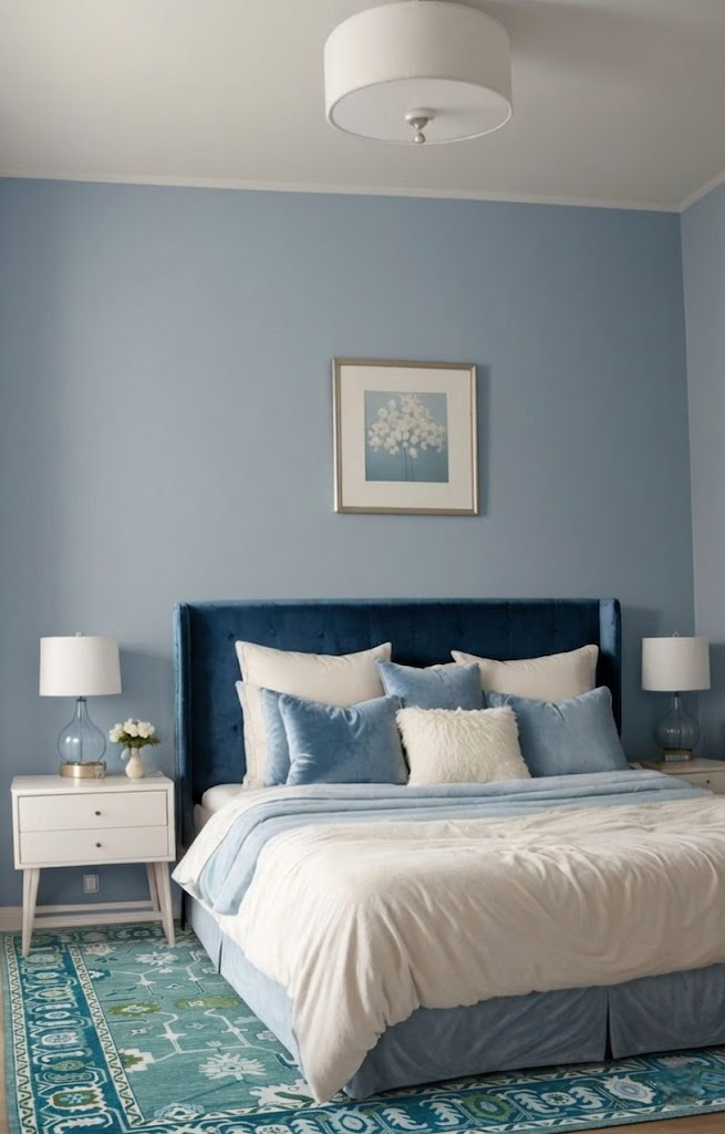HAWTHORNE VALE Turquoise Oushak Wool Rug