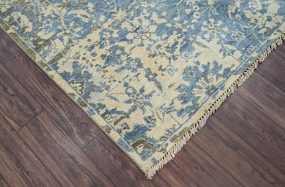 Loom Bloom Blue Turkish Oushak  Wool Area Rug