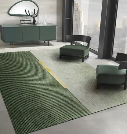 Green Modern Rug for Living Room - Bisha Rugs