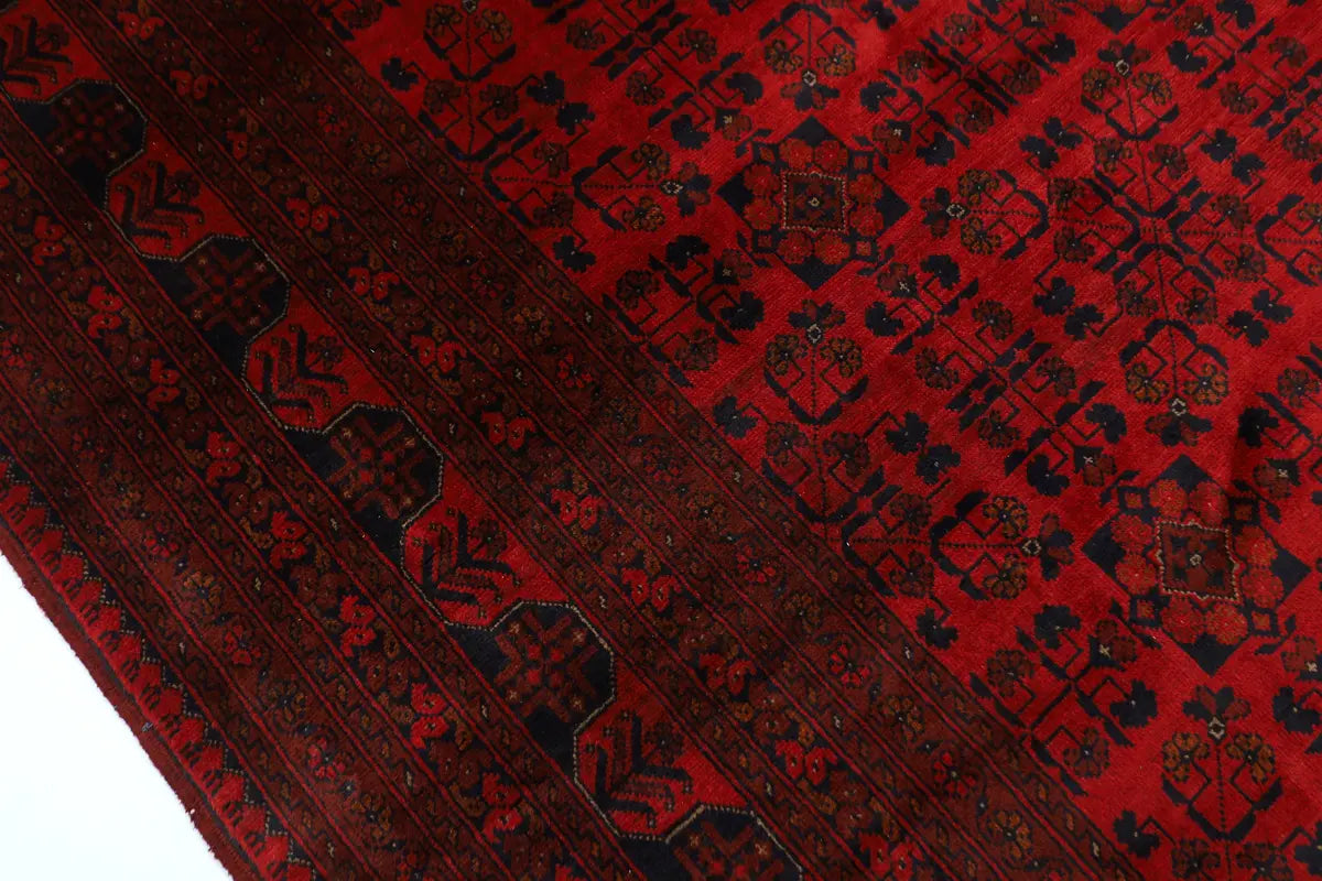Red Khalmamadi Design Persian Rug