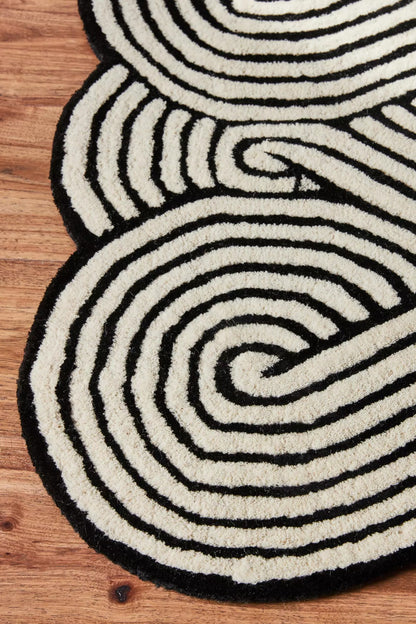 Black & White Modern Design Rug (MD017)